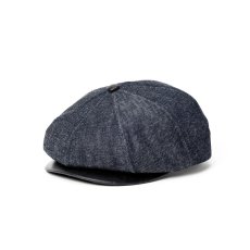 画像1: CALEE  LEATHER WAPPEN DENIM BRIM LEATHER CAS (1)