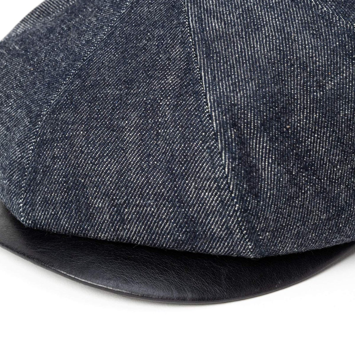 画像4: CALEE  LEATHER WAPPEN DENIM BRIM LEATHER CAS (4)
