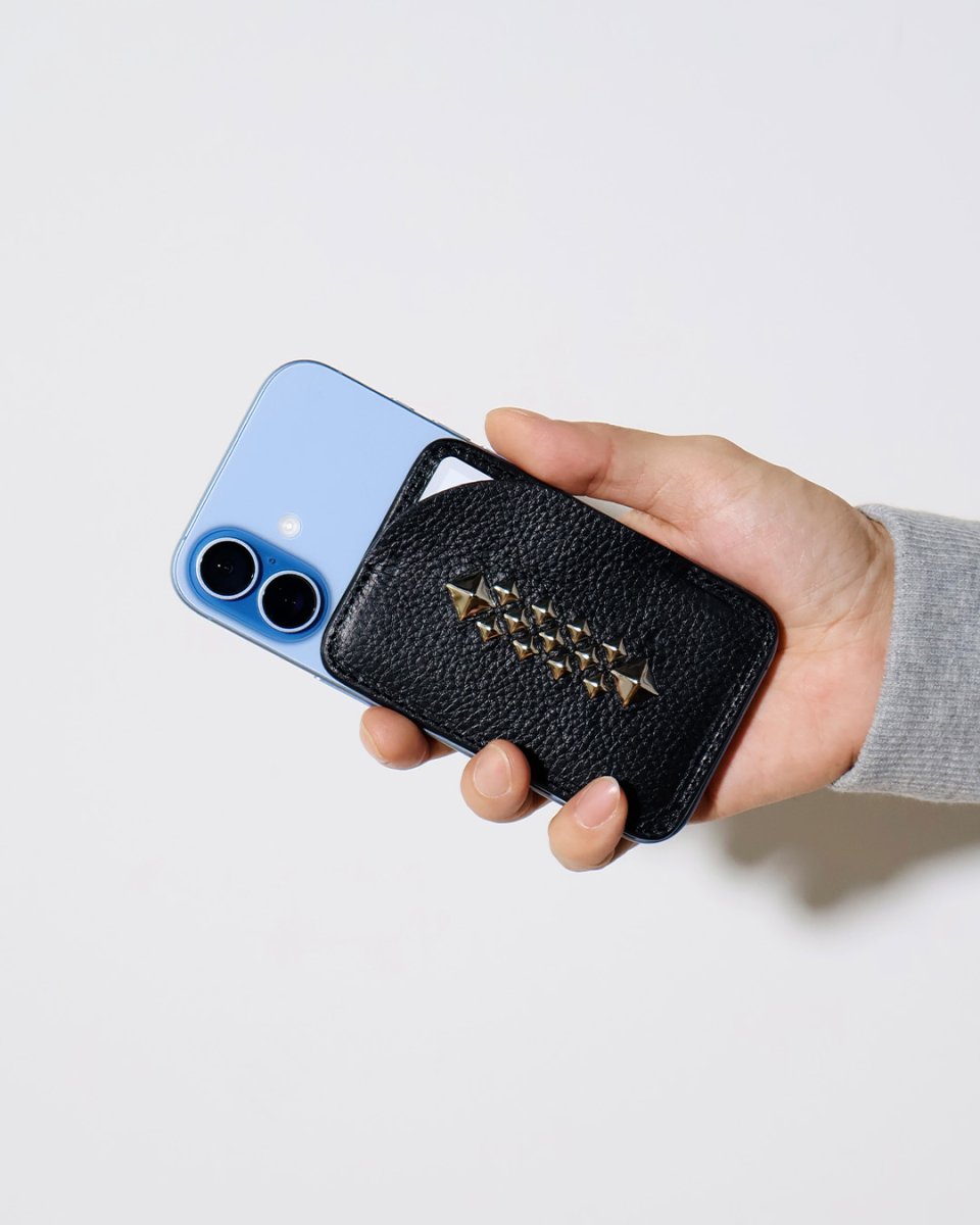 画像2: CALEE  STUDS LEATHER CARD CASE ＜Magsafe＞ (2)