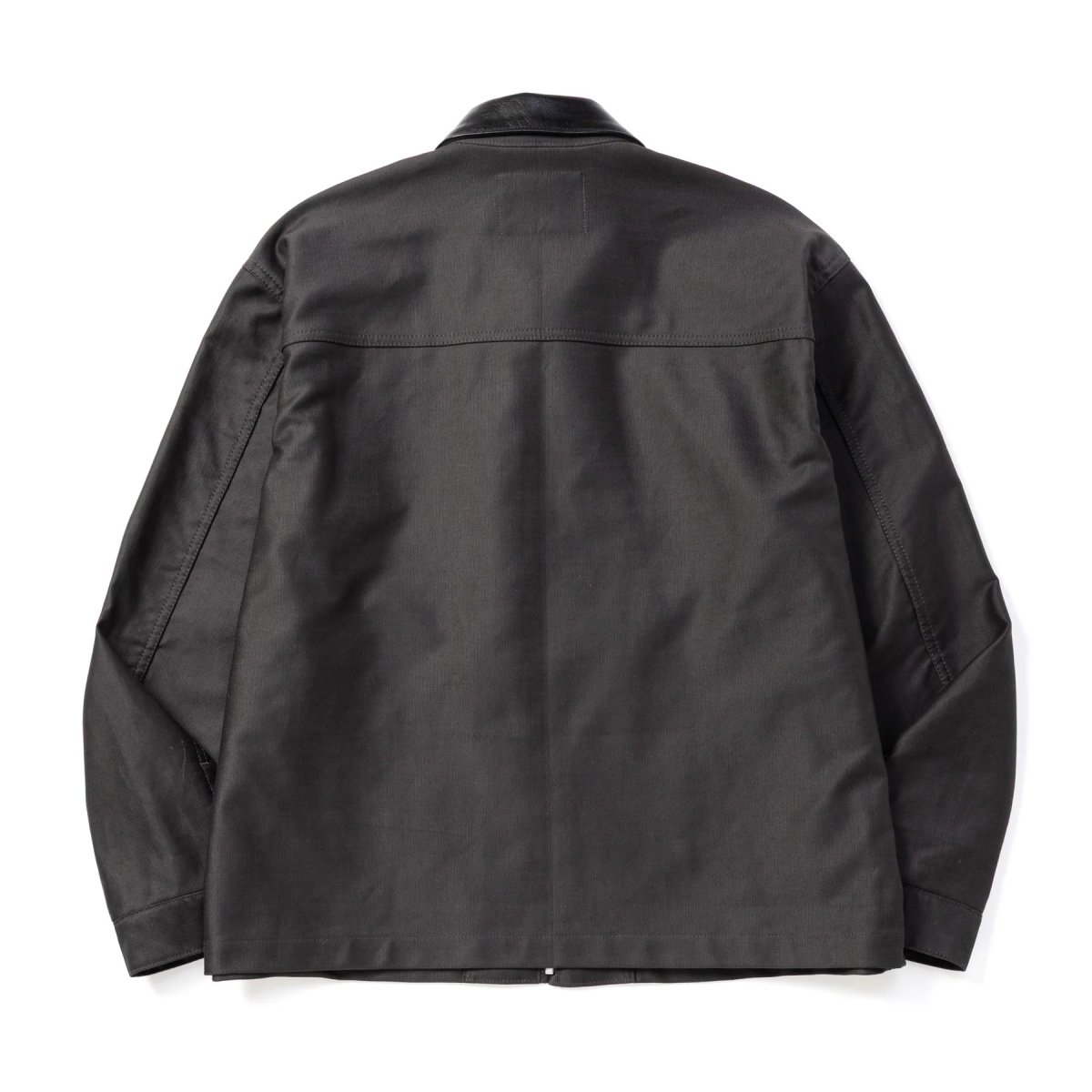 画像5: CALEE  CORD CLOTH LEATHER COLLAR JACKET (5)