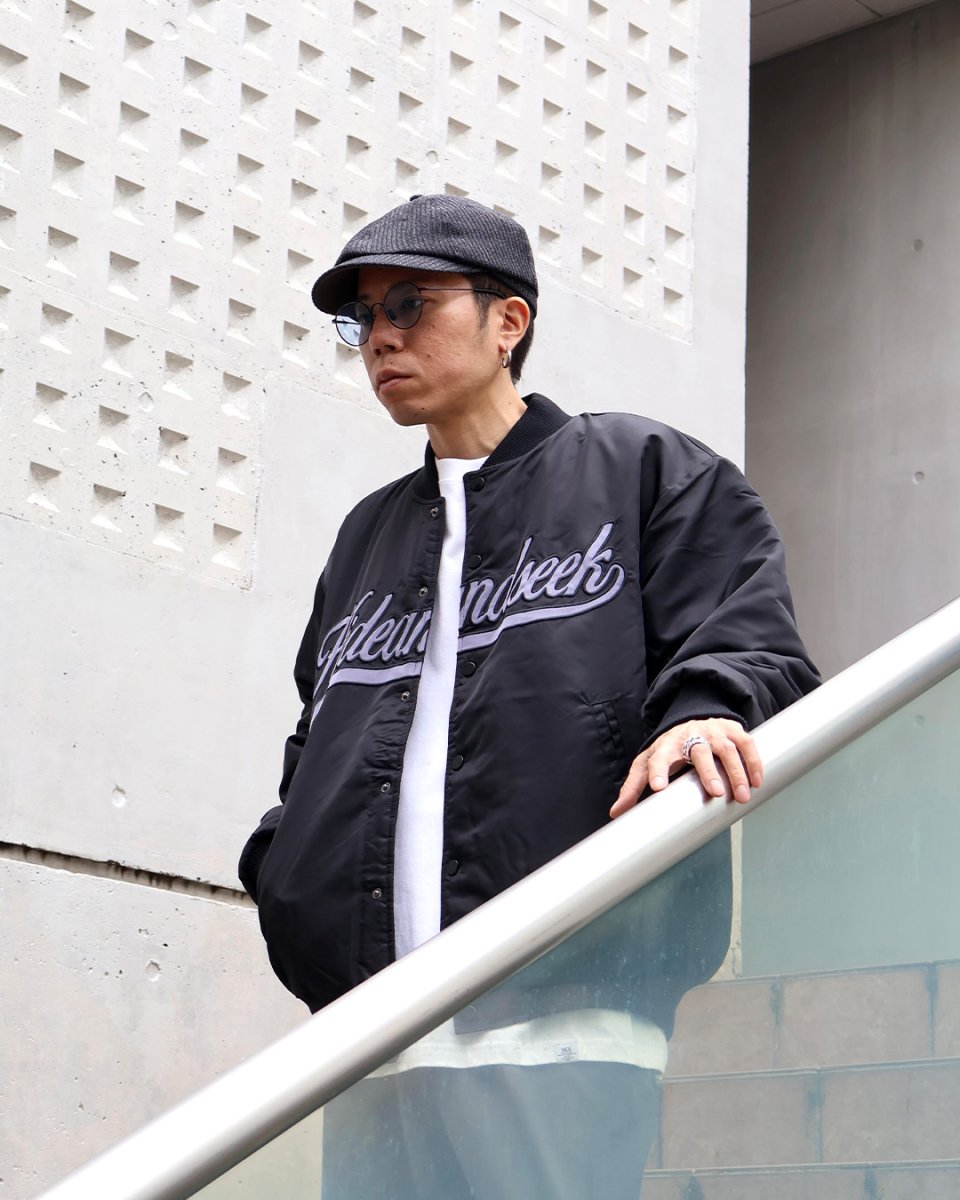 画像4: HideandSeek  Nylon Varsity Jacket (4)