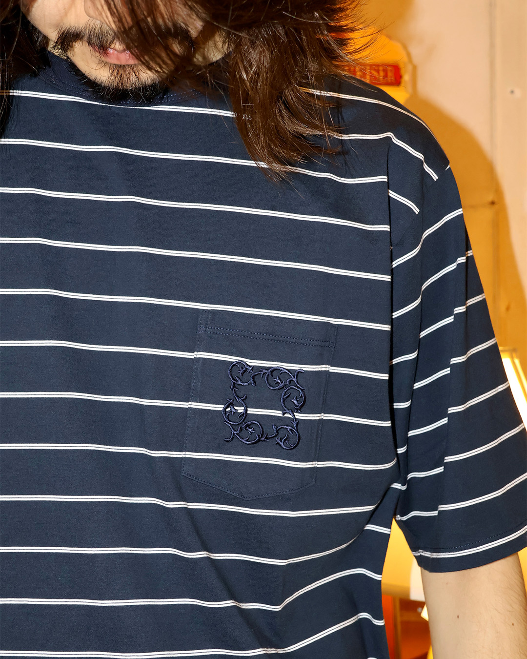 【nonnative】 DWELLER S/S TEE BORDER COTTON JERSEY