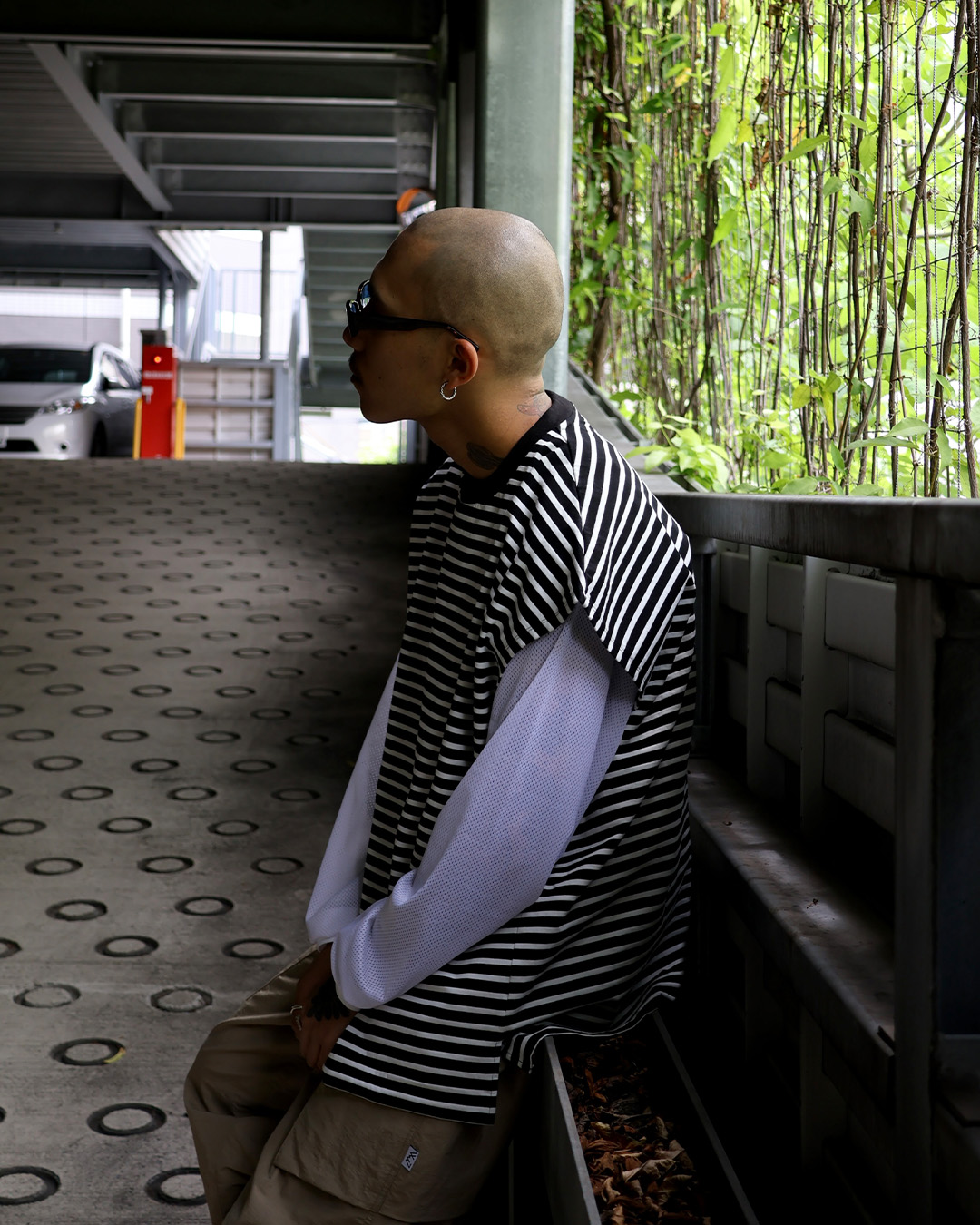 【MINEDENIM】Big Nosleeve Border T-SH
