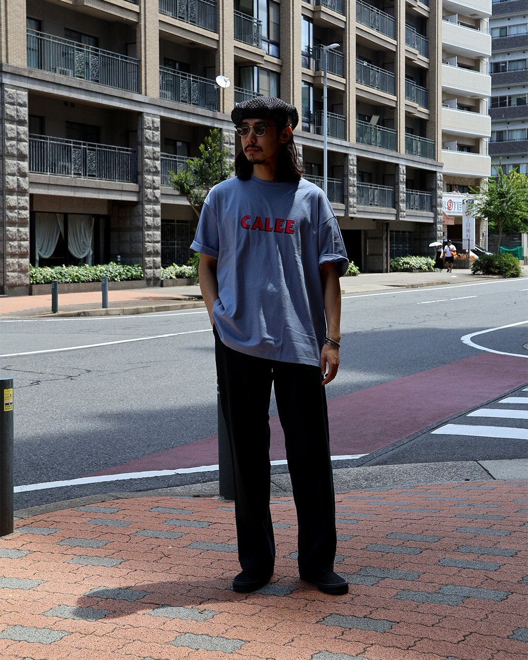 【CALEE】 VINTAGE TYPE SYNDICATE RETRO GIRL TEE <NATURALLY PAINT DESIGN>