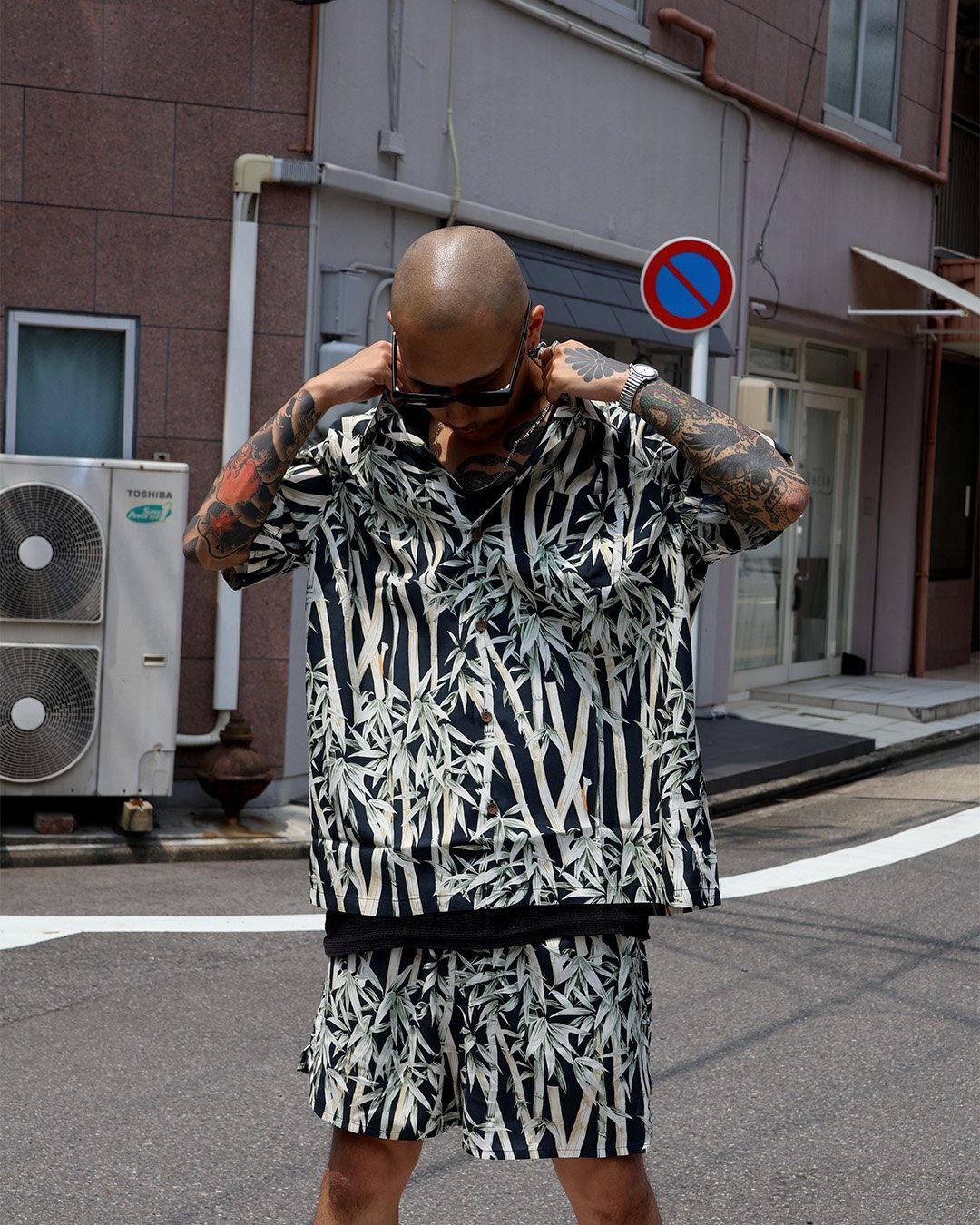 【exodus】 BIG BAMBOO HAWAIIAN SHIRT/SHORTS