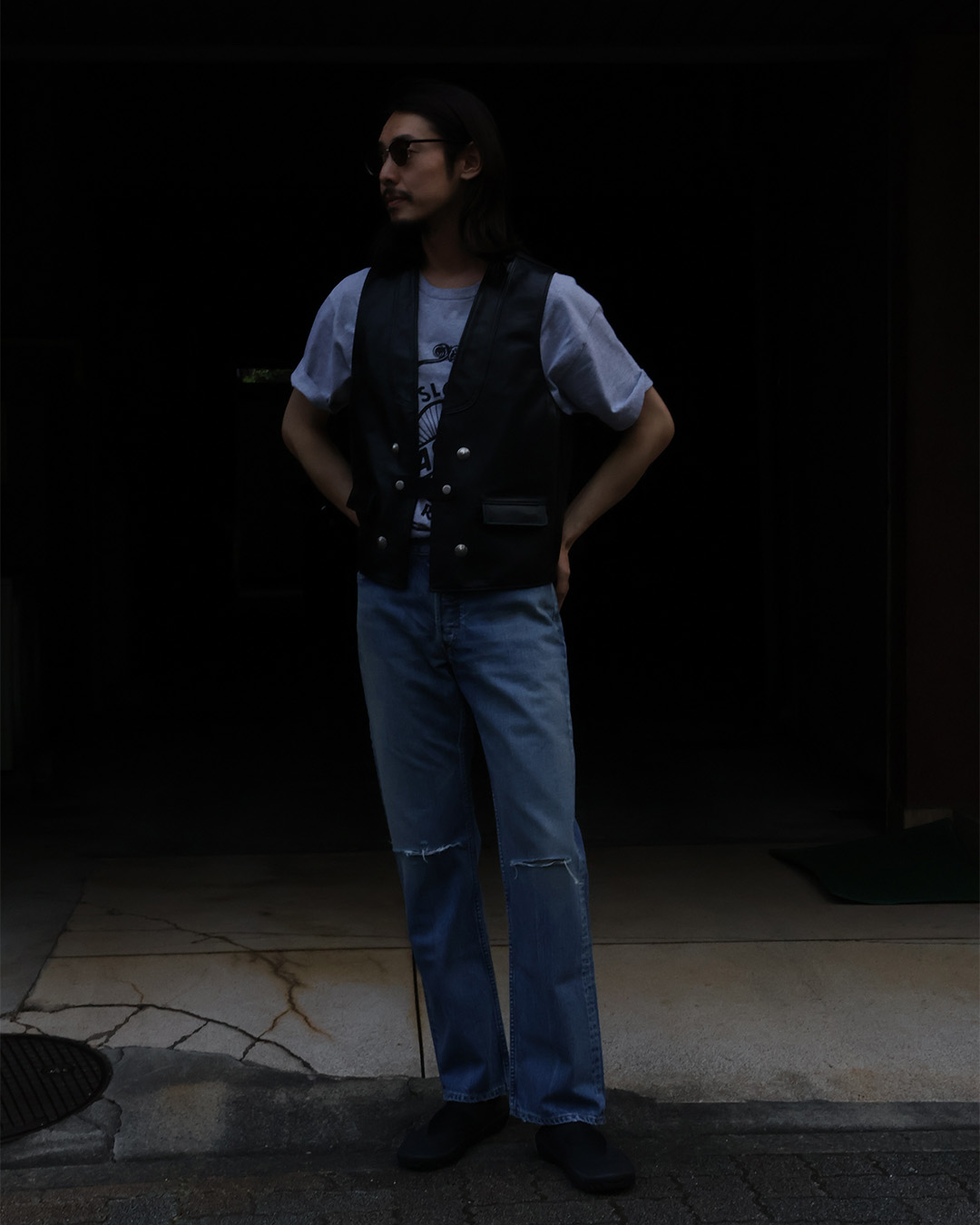 【MASSES】 HORSE LEATHER VEST VINTAGE