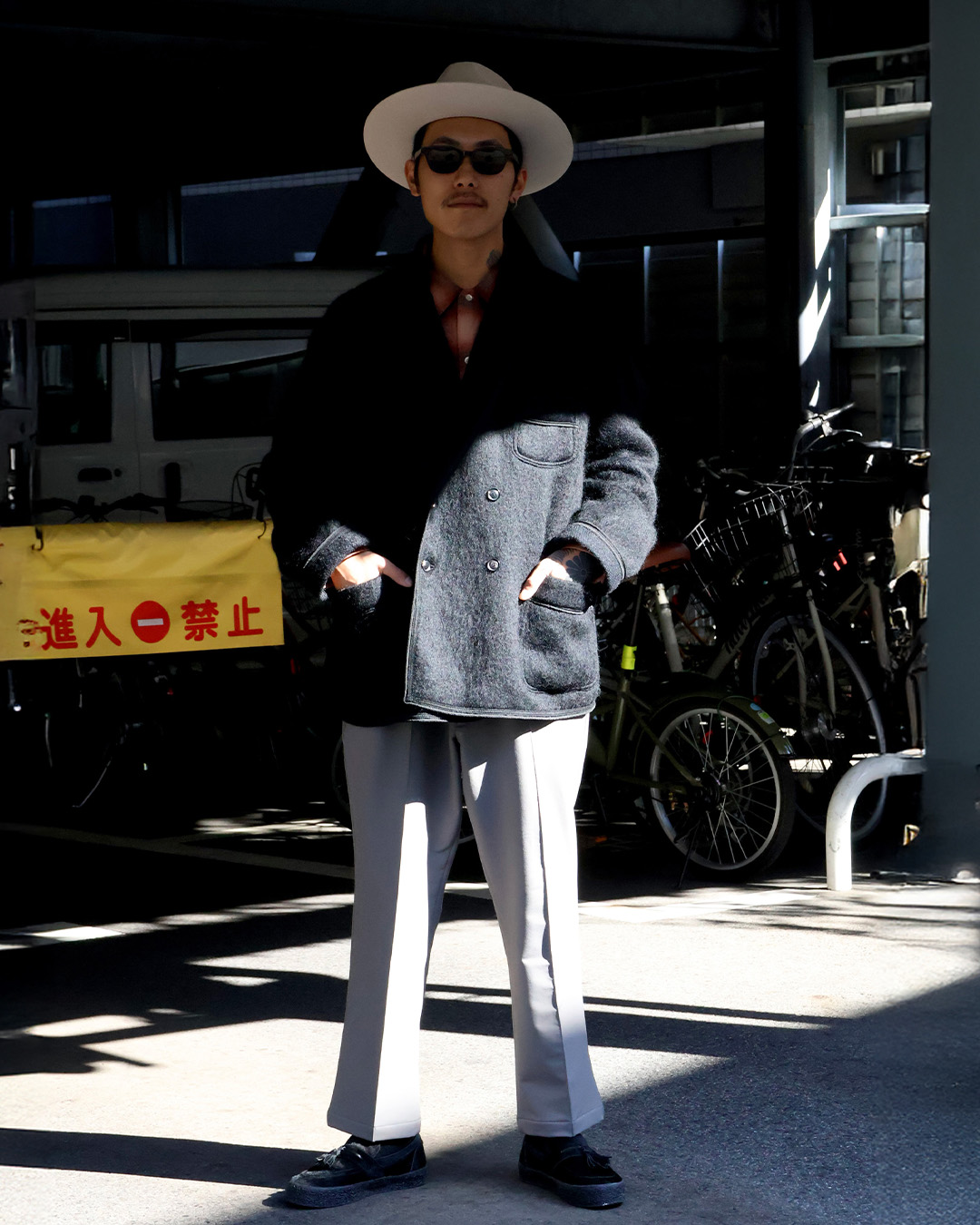 【exodus】 SHAGGY DOUBLE SMOKING JACKET