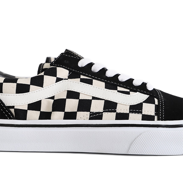 black & white check vans
