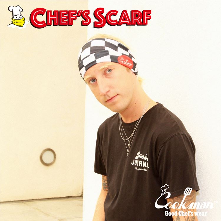 COOKMAN Chef's Scarf Checker (BLACK) 233-01925 公式通販