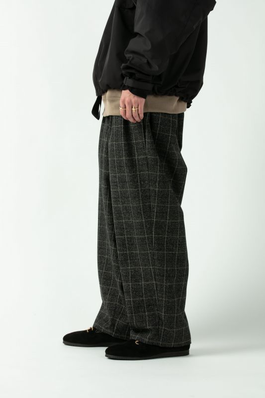 COOTIE Melange Wool 2 Tuck Trousers (Melange Plaid) CTE-20A107 