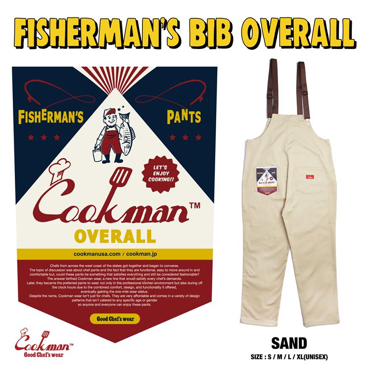 画像1: COOKMAN  Fisherman's Bib Overall (Sand) (1)