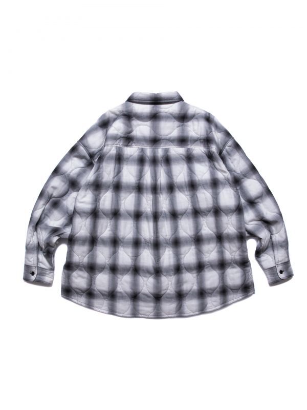 COOTIE Ombre Check Quilting CPO Jacket (Off White×Black) CTE 即納・送料無料 cootie productions CPO jacket offwhite その他