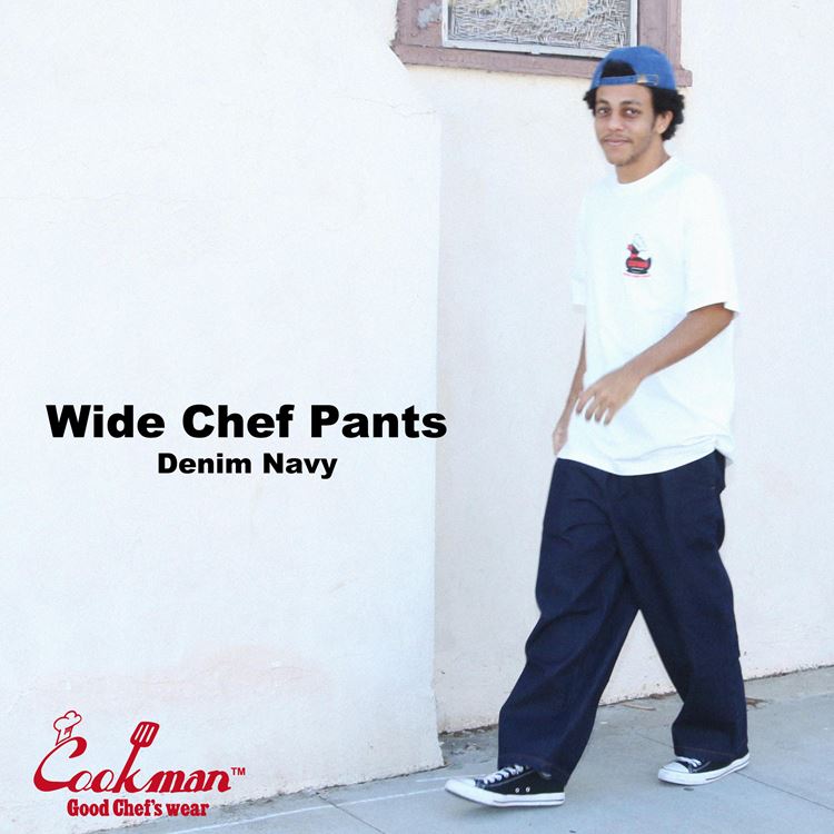 COOKMAN Wide Chef Pants Denim (Navy) 23111841 公式通販
