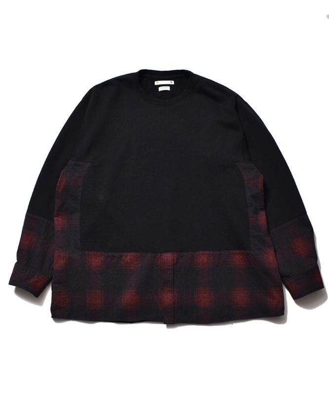 MINEDENIM OLD PARK×MINEDENIM Denim Shirt Crew neck Sweat SH (RPT