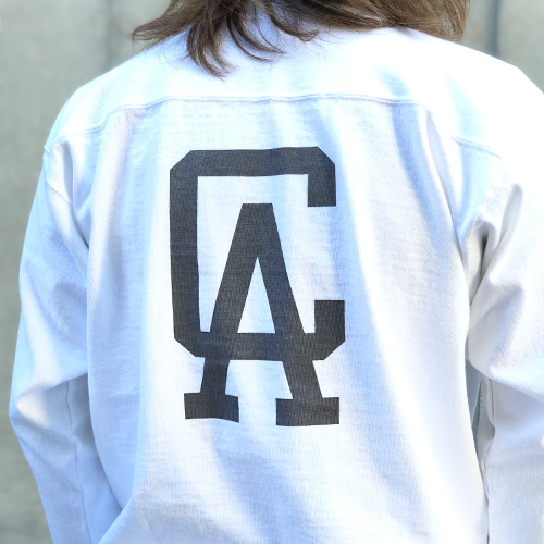 SlashSTANDARD CALIFORNIA フットボールT XL STANDARD CALIFORNIA Heavyweight Football Logo T 白
