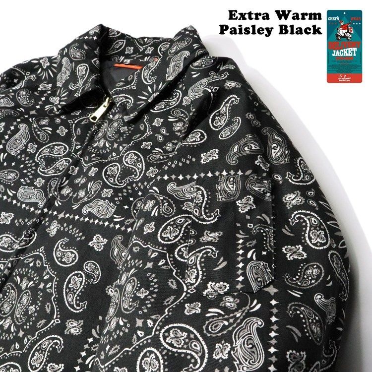 COOKMAN デリバリージャケット Delivery Jacket EX Warm Paisley Black 