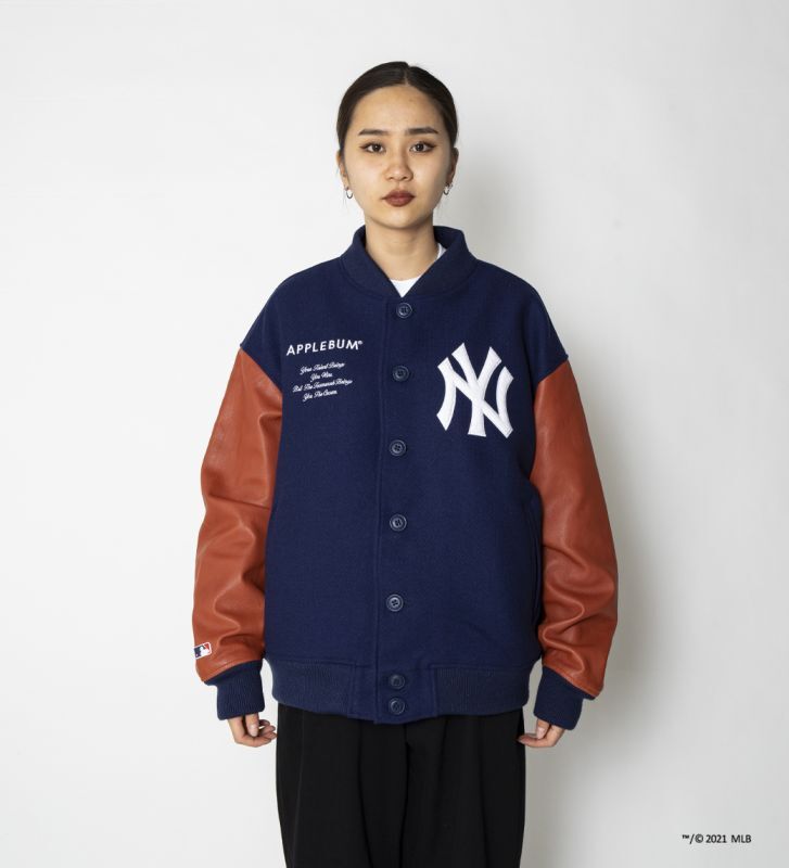 【超希少】APPLEBUM×MLB パーカー 刺繍ロゴ ヤンキース 即完売 L