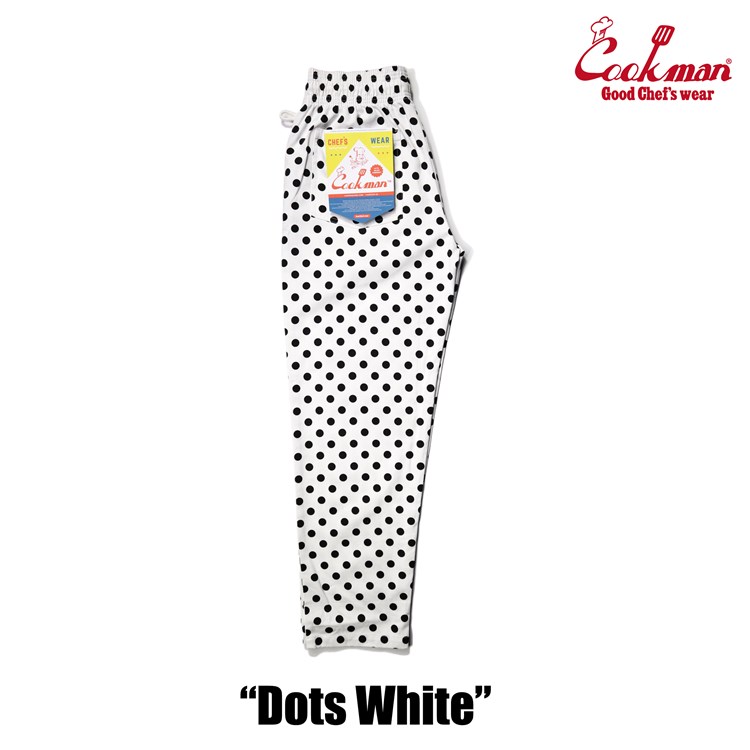 COOKMAN シェフパンツ Chef Pants Dots White (White) 231-21802 公式通販