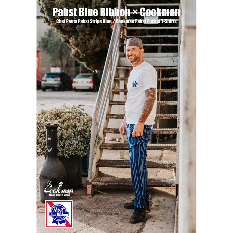 COOKMAN シェフパンツ Chef Pants Pabst Stripe Blue (Blue) 221-21815 ...