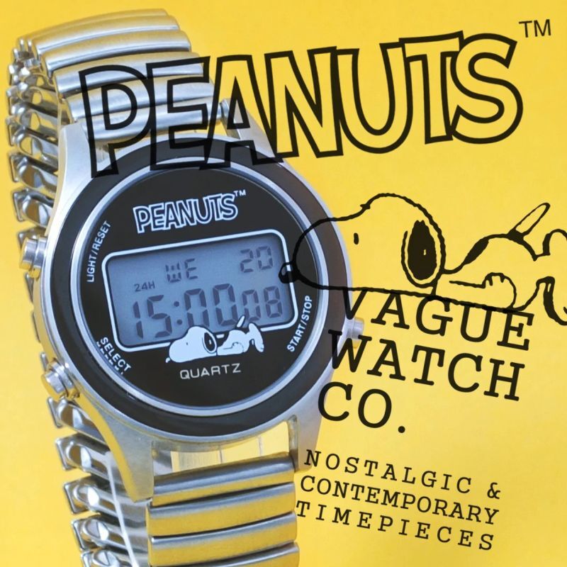 画像1: VAGUE WATCH CO.  “ Snoopy Digital Watch “ DG2000 Extension (SS / Black) (1)