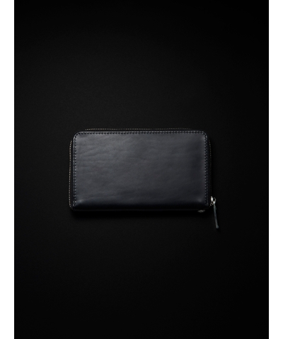 画像1: ANTIDOTE BUYERS CLUB   Round Zip Long Wallet (Black Smooth Leather) (1)