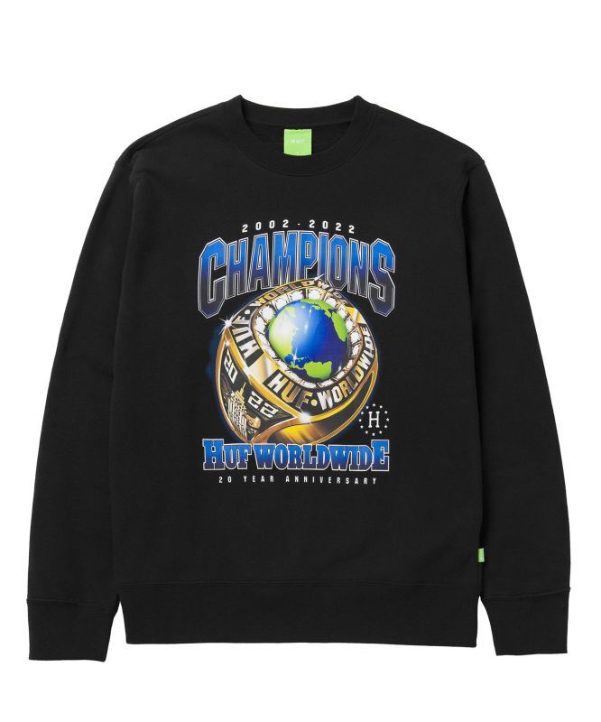 HUF CHAMPIONS CREWNECK (BLACK) PF00521FA22 公式通販