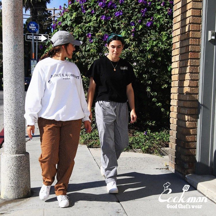 COOKMAN シェフパンツ Chef Pants Reflective Stripe Gray (Gray) 231-23828 公式通販