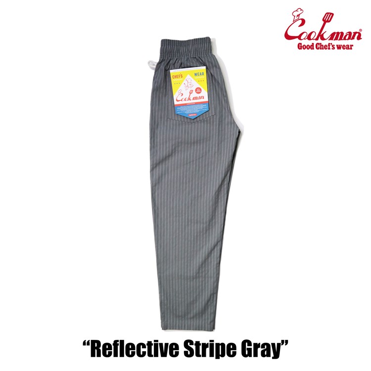 COOKMAN シェフパンツ Chef Pants Reflective Stripe Gray (Gray) 231-23828 公式通販 COOKMAN シェフパンツ Chef Pants Reflective Stripe Gray (Gray) 231-23828 公式通販