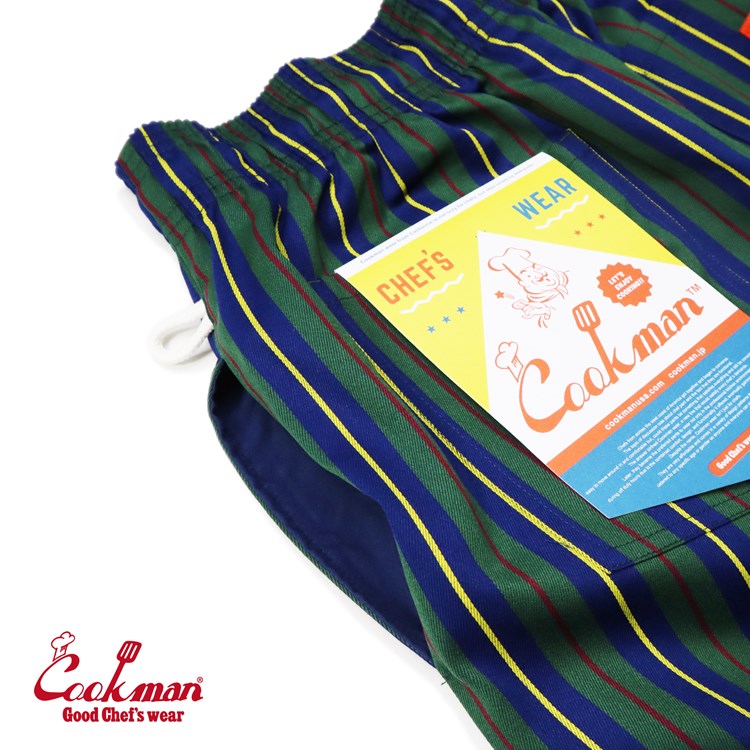 COOKMAN シェフパンツ Chef Pants College Stripe Green (Green) 231-23849 公式通販
