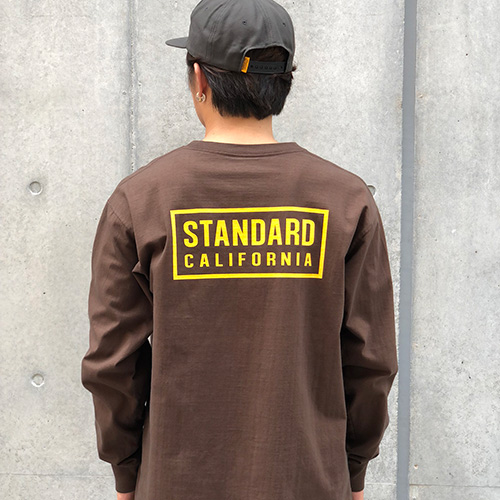 STANDARD CALIFORNIA SD Heavyweight Box Logo Long Sleeve T (Brown