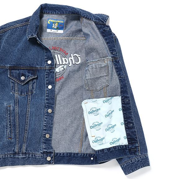 CHALLENGER ICE WASHED PATCH DENIM JACKET (WASHED INDIGO) CLG-JK