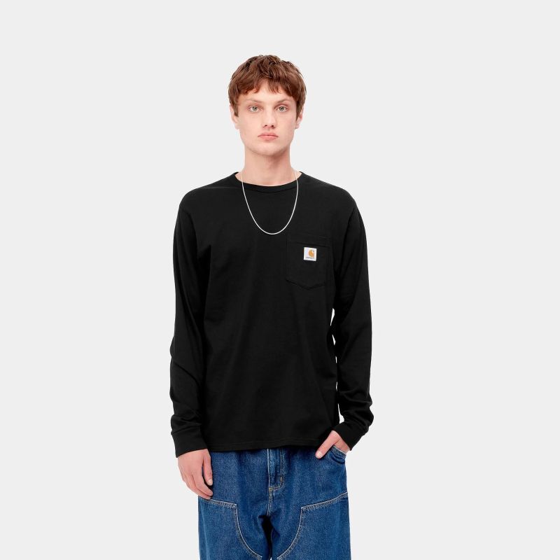 CARHARTT WIP L/S POCKET T-SHIRT (Black) I030437 公式通販