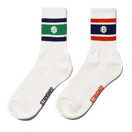 画像1: STANDARD CALIFORNIA  SD Sports Socks-2P (Navy/Red,Green/Navy) (1)