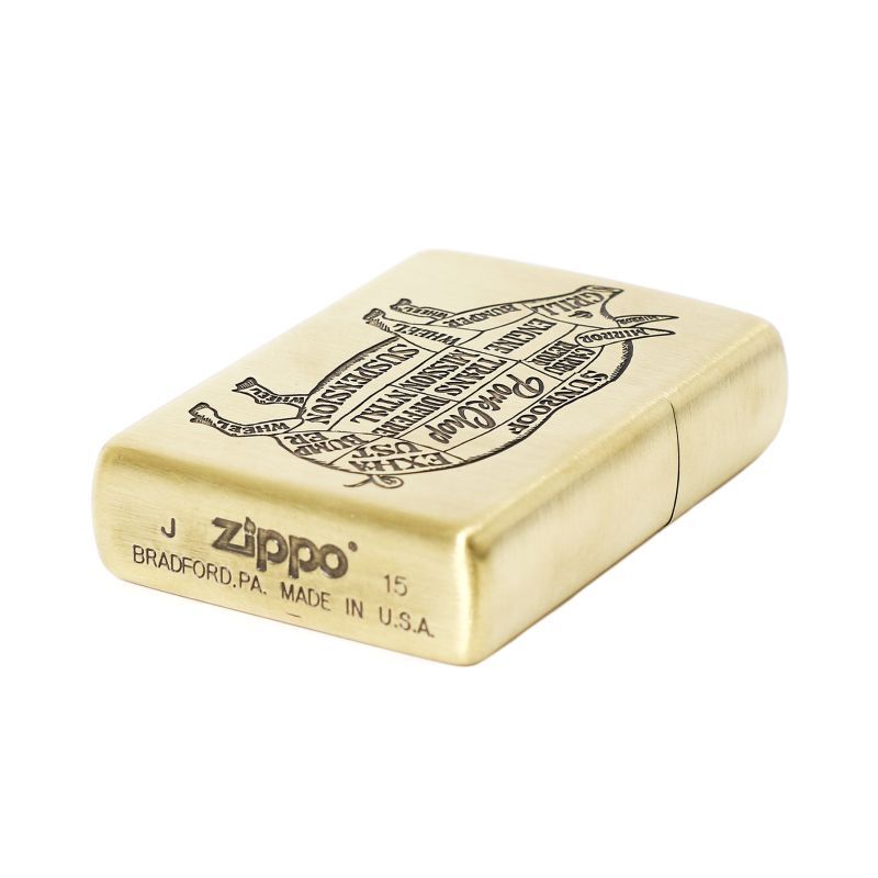 PORKCHOP GARAGE SUPPLY BRASS PORK ZIPPO (GOLD) P0212 公式通販