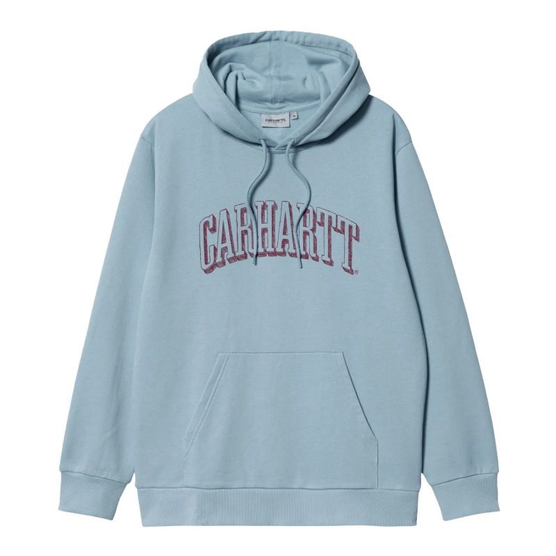 CARHARTT WIP HOODED SCRAWL SWEATSHIRT (Misty Sky / Corvina