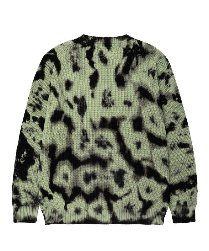 HUF BAR LOGO TIE DYE CREW SWEATER (OLIVE) KN80056FA22 公式通販