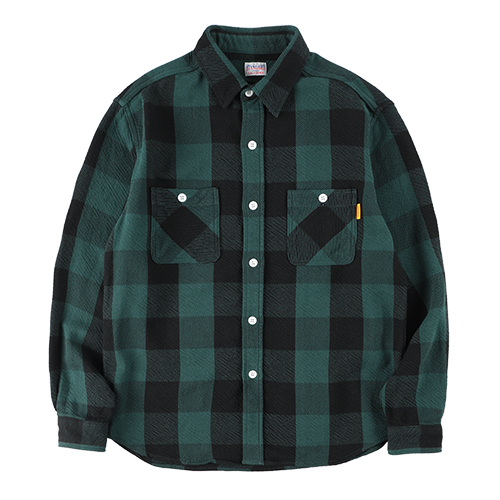 画像1: STANDARD CALIFORNIA  SD Flannel Check Shirt (Green) (1)