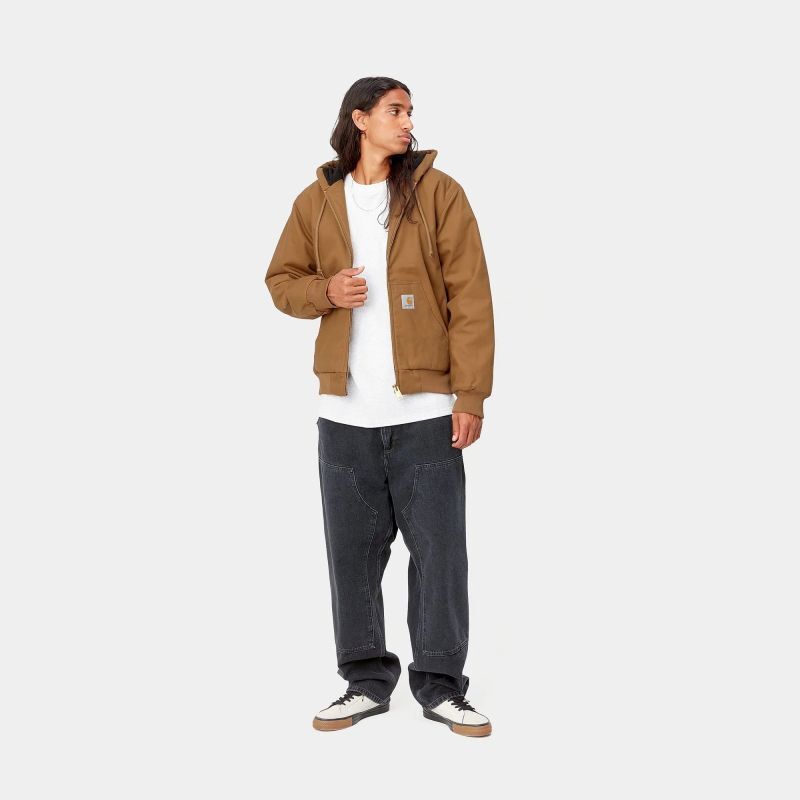 YL2【US輸入】Carhartt　アクティブジャケット【2XL相当】焦げ茶色