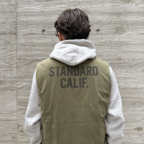 STANDARD CALIFORNIA SD Reversible Army Vest (Olive) OUNLE290 公式通販