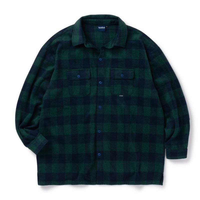 画像1: INTERBREED  Farmer’s Plaid Shirts Jacket (Green) (1)