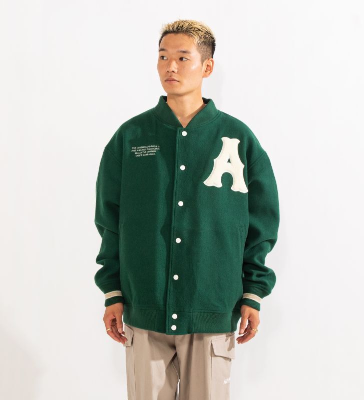 APPLEBUM Melton Stadium Jacket (Green) 2220623 公式通販