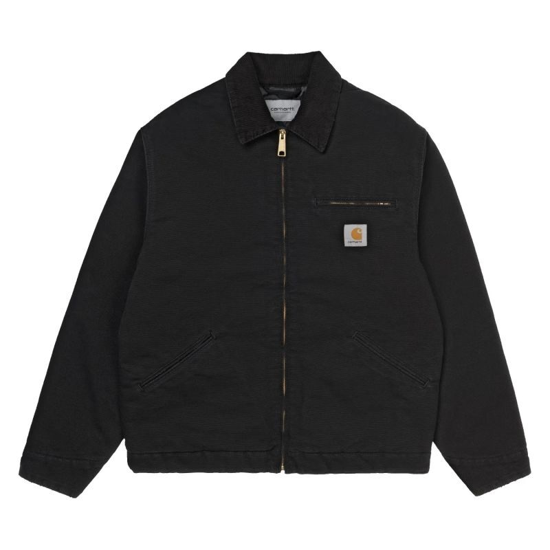 CARHARTT WIP OG DETROIT JACKET (Black / Black aged canvas) I027385 ...