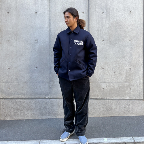 スタンダードカリフォルニア SD Varsity Jacket Navy (L)