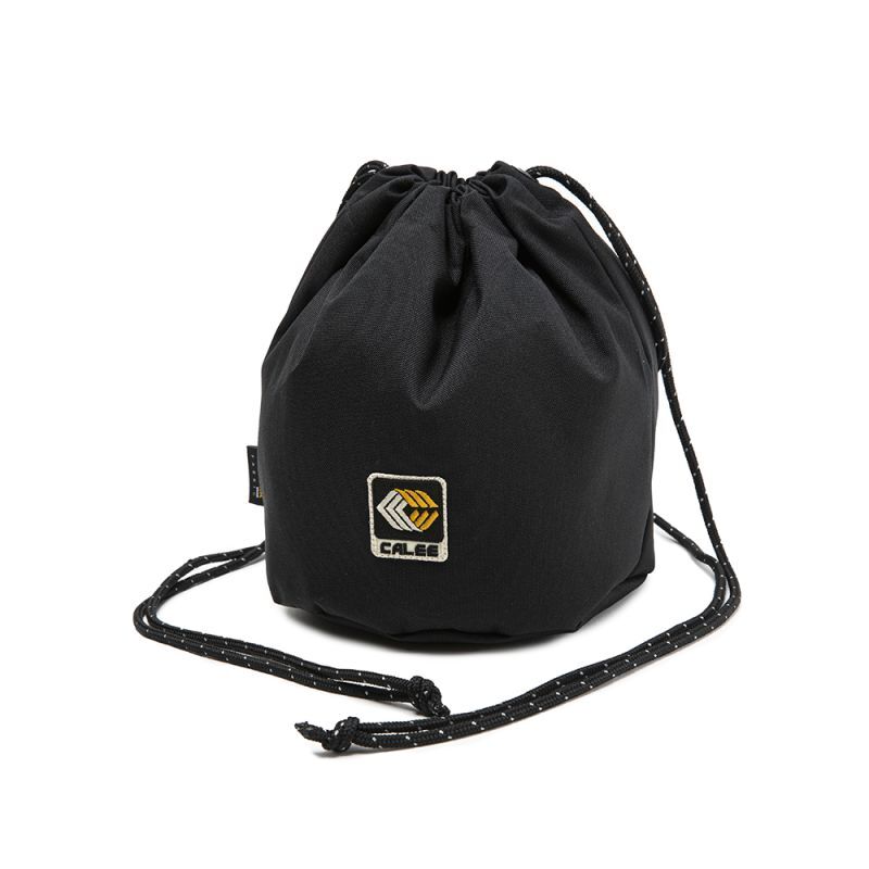 画像1: CALEE  Cordura fabric tm logo purse (Black) (1)