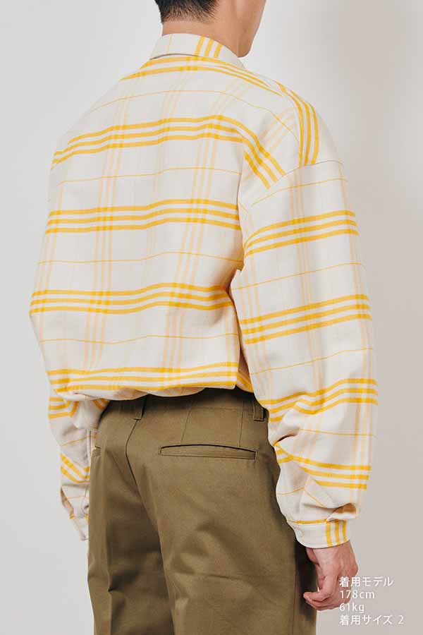 DIGAWEL Oversized Shirt (Check)(1) (Yellow) DWWA025 公式通販