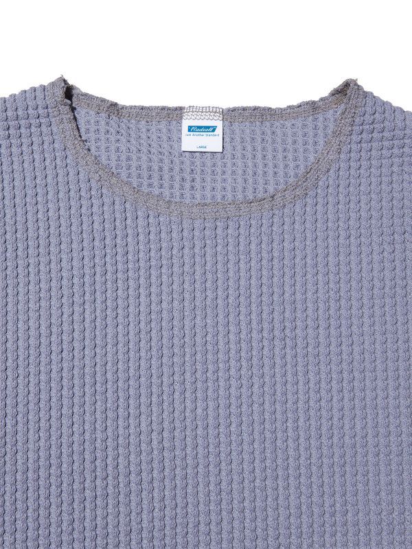 RADIALL BIG WAFFLE-CREW NECK T-SHIRT L/S (Purple) RAD-23SS-CUT02