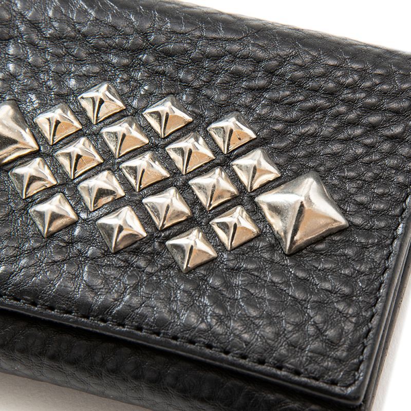 CALEE Studs leather multi wallet