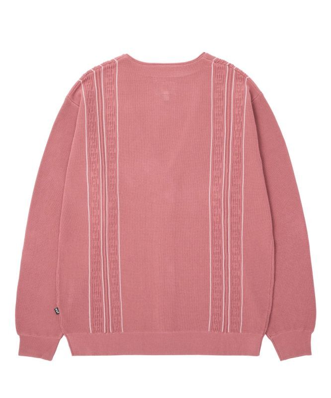 HUF CHAIN LINK CARDIGAN (DUSTY ROSE) KN80073SP23 公式通販