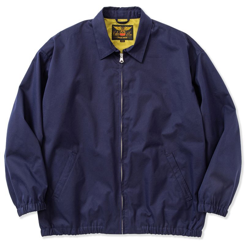 画像1: CALEE  Embroidery harrington type jacket (Navy) (1)