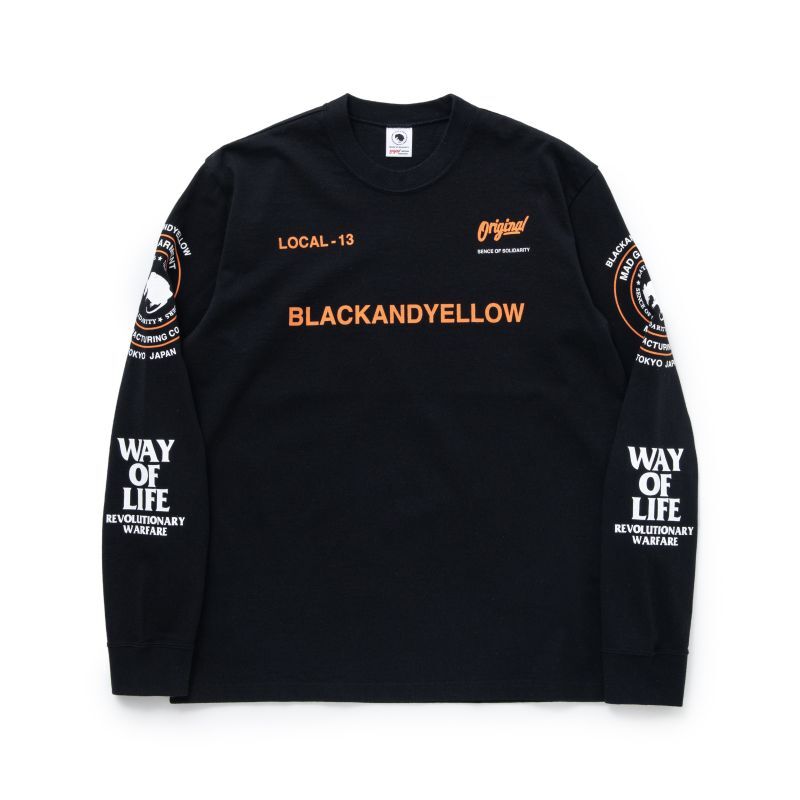 RATS TWO WHEEL L/S TEE (BLACKx ORANGE) 23'RTC-0204 公式通販